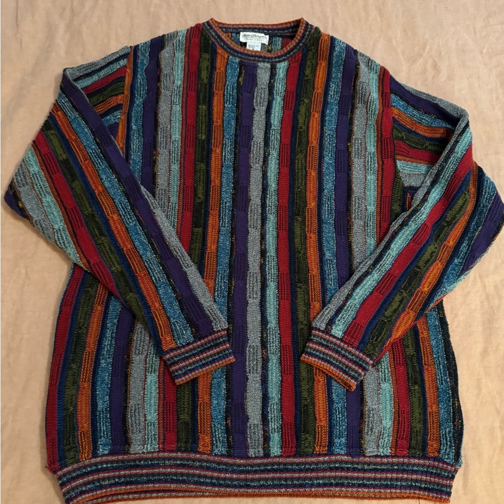 Norm Thompson Vibrant Striped Crewneck Sweater